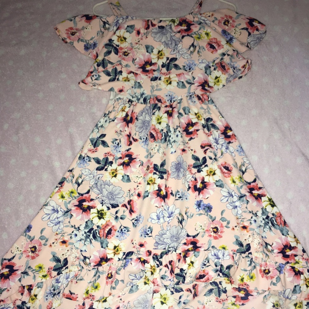 pink floral dress